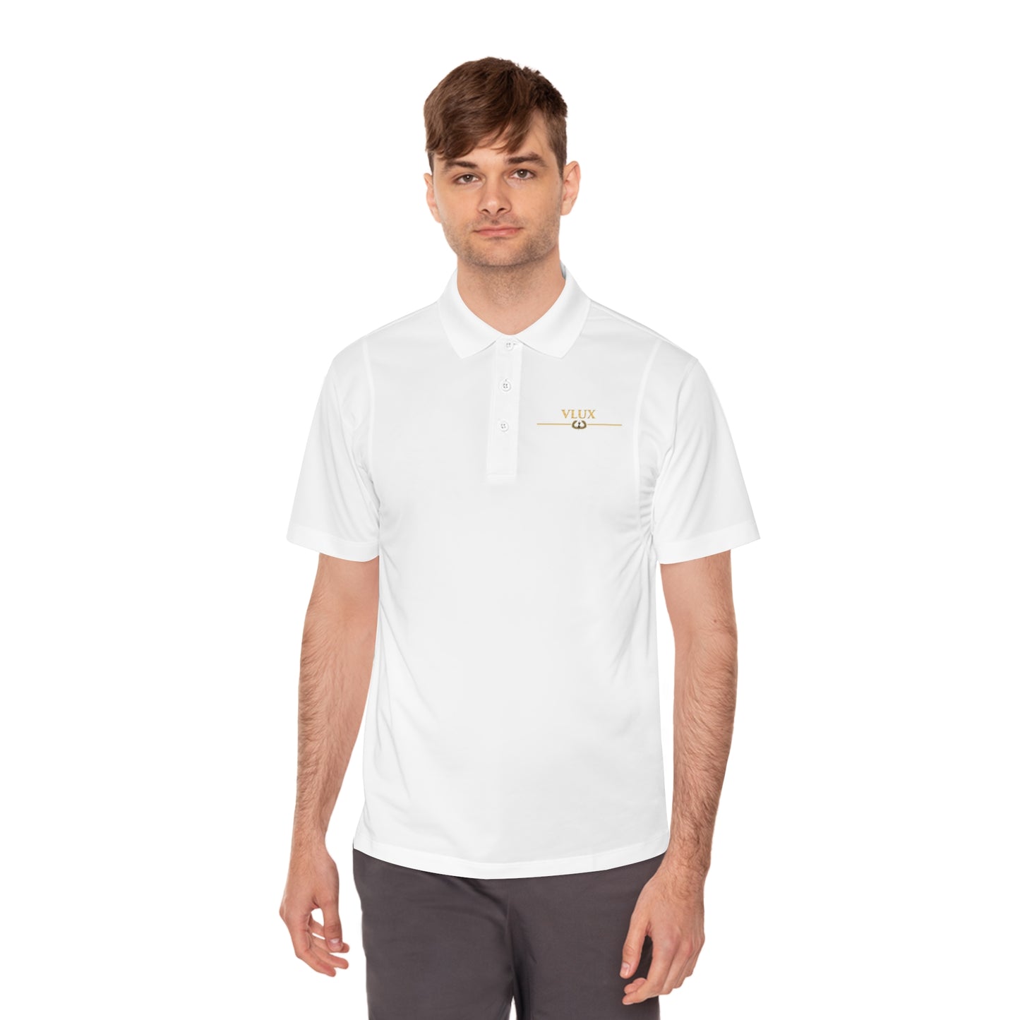 Vlux Men's Sport Polo Shirt - Stylish Activewear for Athletic Men, Perfect for Workouts, Golf, Casual Outings, or Gifting, Featuring VLUX Design