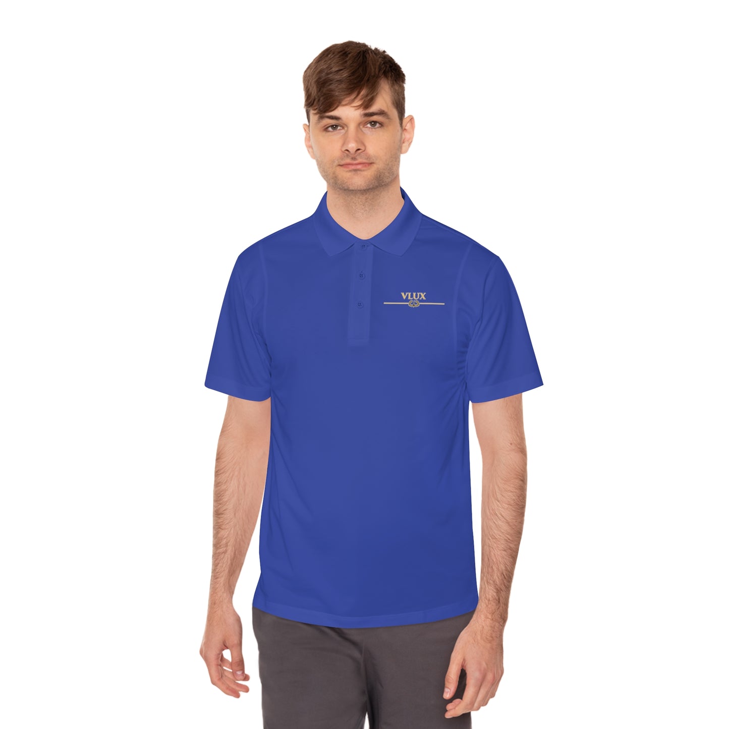 Vlux Men's Sport Polo Shirt - Stylish Activewear for Athletic Men, Perfect for Workouts, Golf, Casual Outings, or Gifting, Featuring VLUX Design