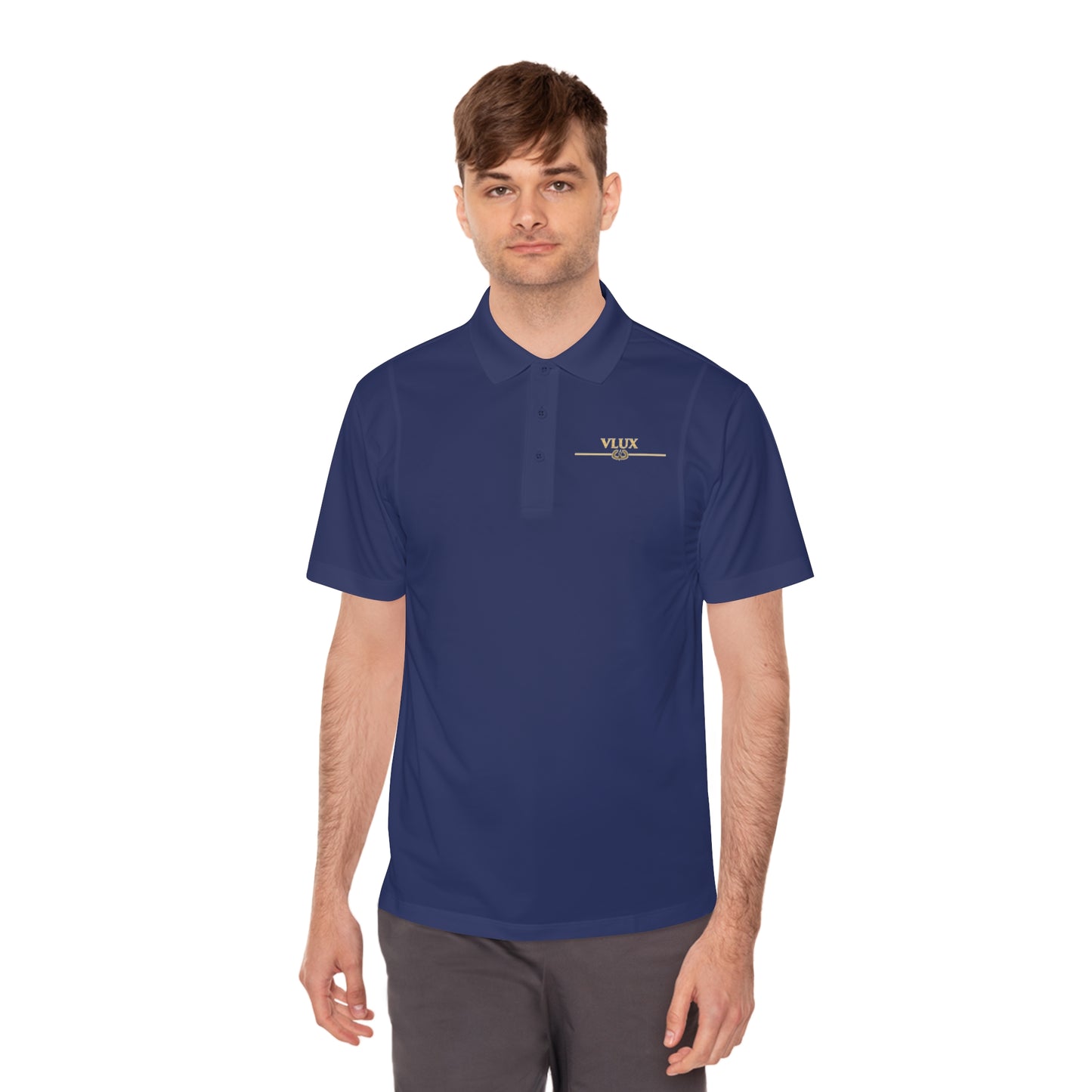 Vlux Men's Sport Polo Shirt - Stylish Activewear for Athletic Men, Perfect for Workouts, Golf, Casual Outings, or Gifting, Featuring VLUX Design