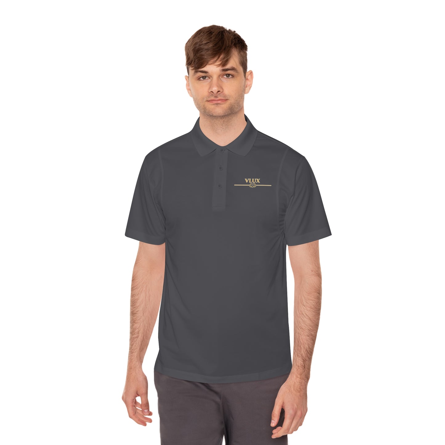 Vlux Men's Sport Polo Shirt - Stylish Activewear for Athletic Men, Perfect for Workouts, Golf, Casual Outings, or Gifting, Featuring VLUX Design