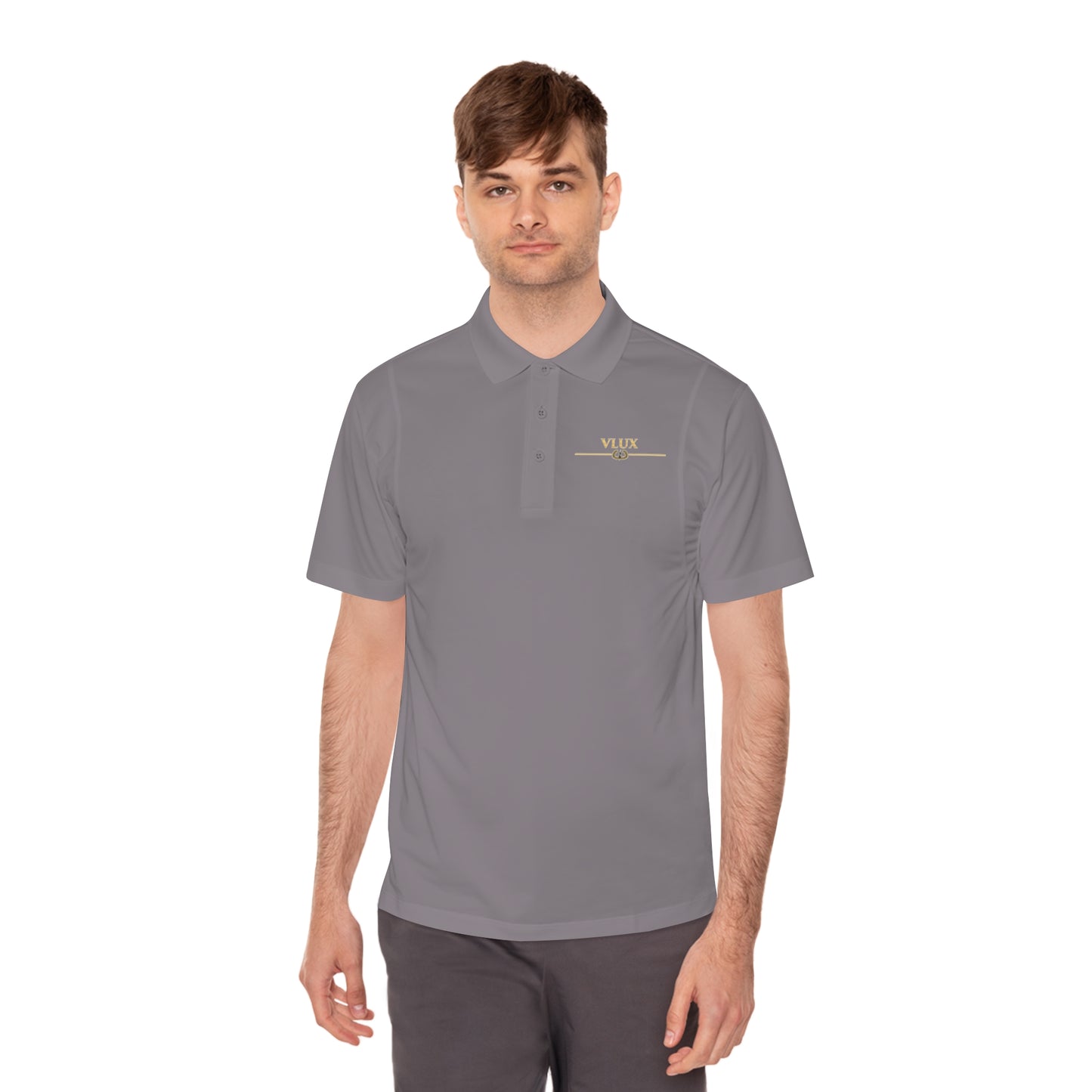 Vlux Men's Sport Polo Shirt - Stylish Activewear for Athletic Men, Perfect for Workouts, Golf, Casual Outings, or Gifting, Featuring VLUX Design