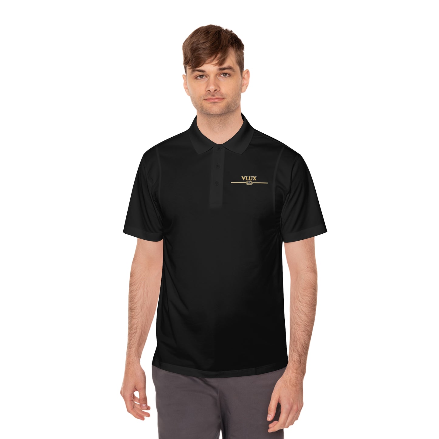 Vlux Men's Sport Polo Shirt - Stylish Activewear for Athletic Men, Perfect for Workouts, Golf, Casual Outings, or Gifting, Featuring VLUX Design