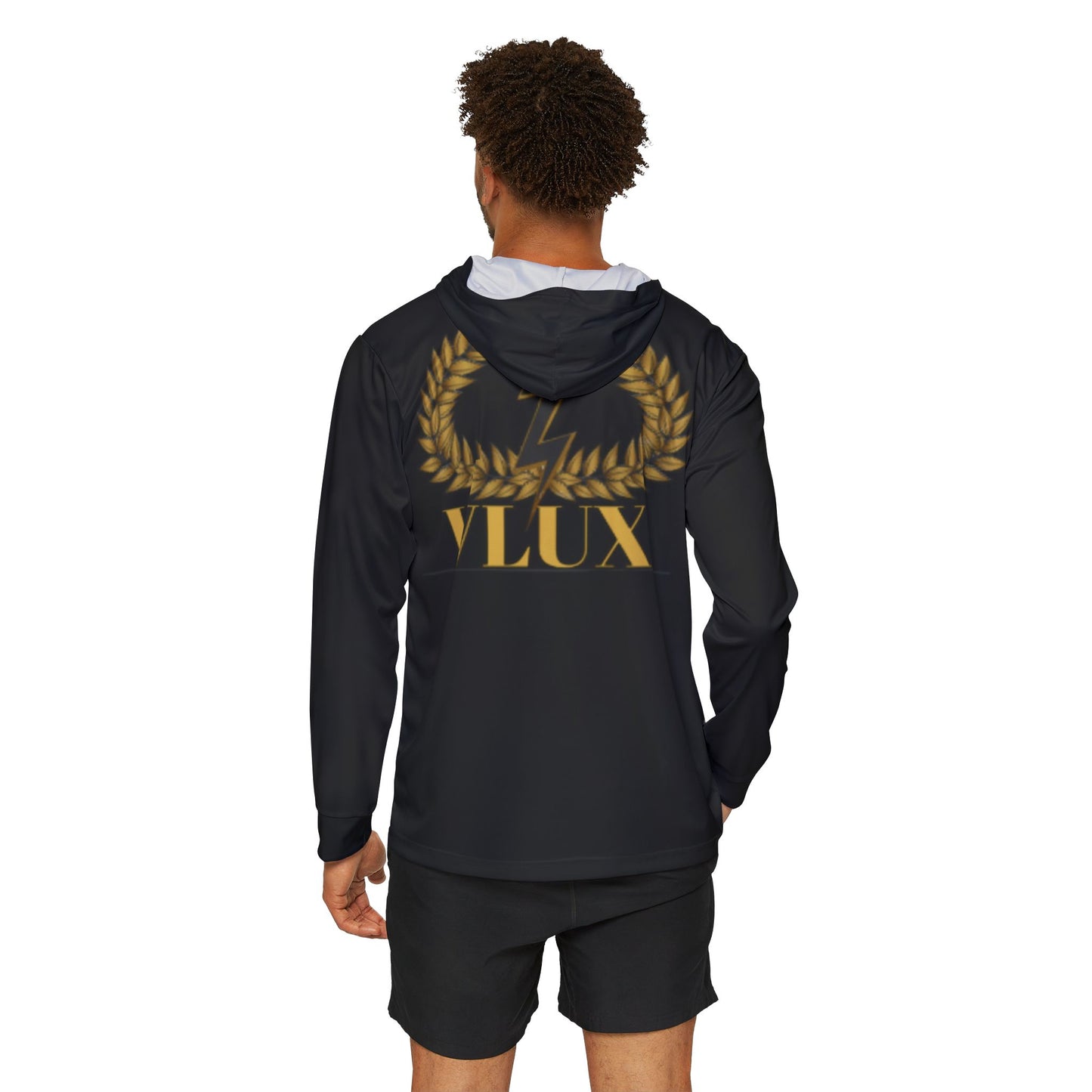 Sporty Men's Warmup Hoodie with Gold VLUXX Design | Athletic Apparel, Gym Hoodie, Workout Gear, Team Spirit, Gift for Him