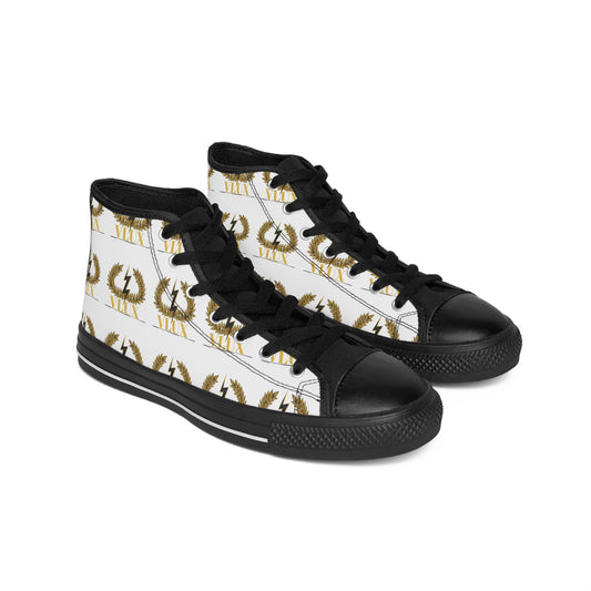 VLUX Women's High-Top Sneakers, Unique Fashion Footwear, Casual Chic Style, Gift for Sneaker Lovers, Trendy Everyday Shoes