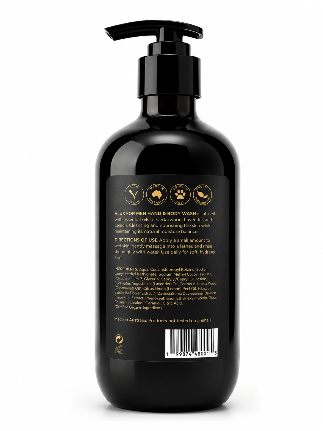 VLUX FOR MEN BODY WASH 16.9oz