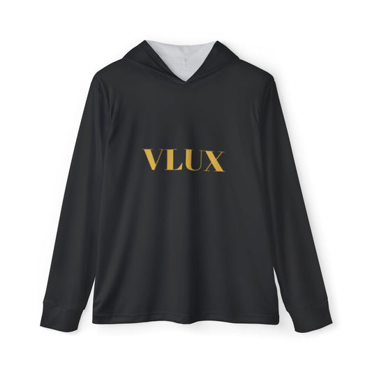 Sporty Men's Warmup Hoodie with Gold VLUXX Design | Athletic Apparel, Gym Hoodie, Workout Gear, Team Spirit, Gift for Him