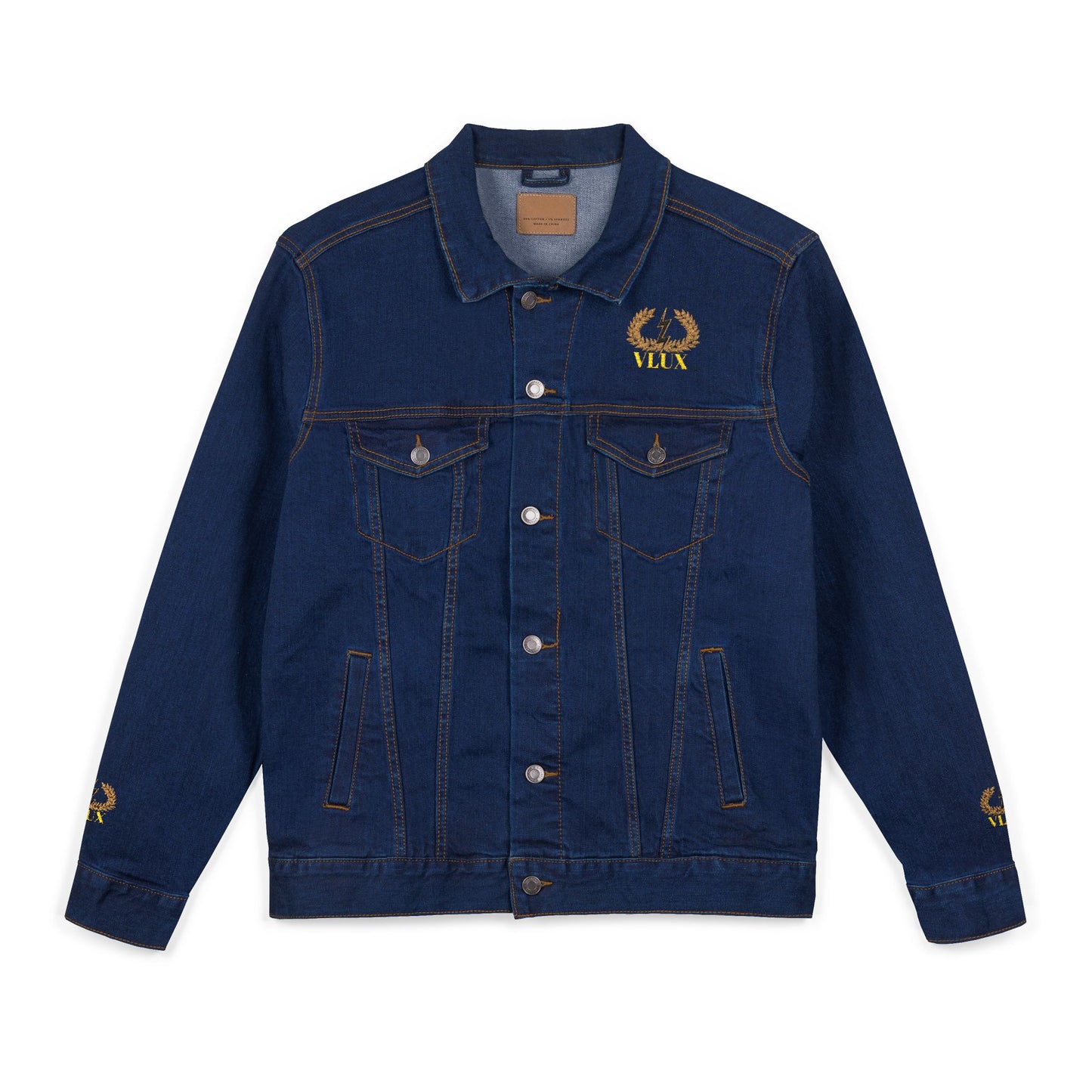 VLUX Denim Jacket - Stylish, Versatile Outerwear for All Occasions, Personalized Gift, Trendy Apparel, Fashion Statement