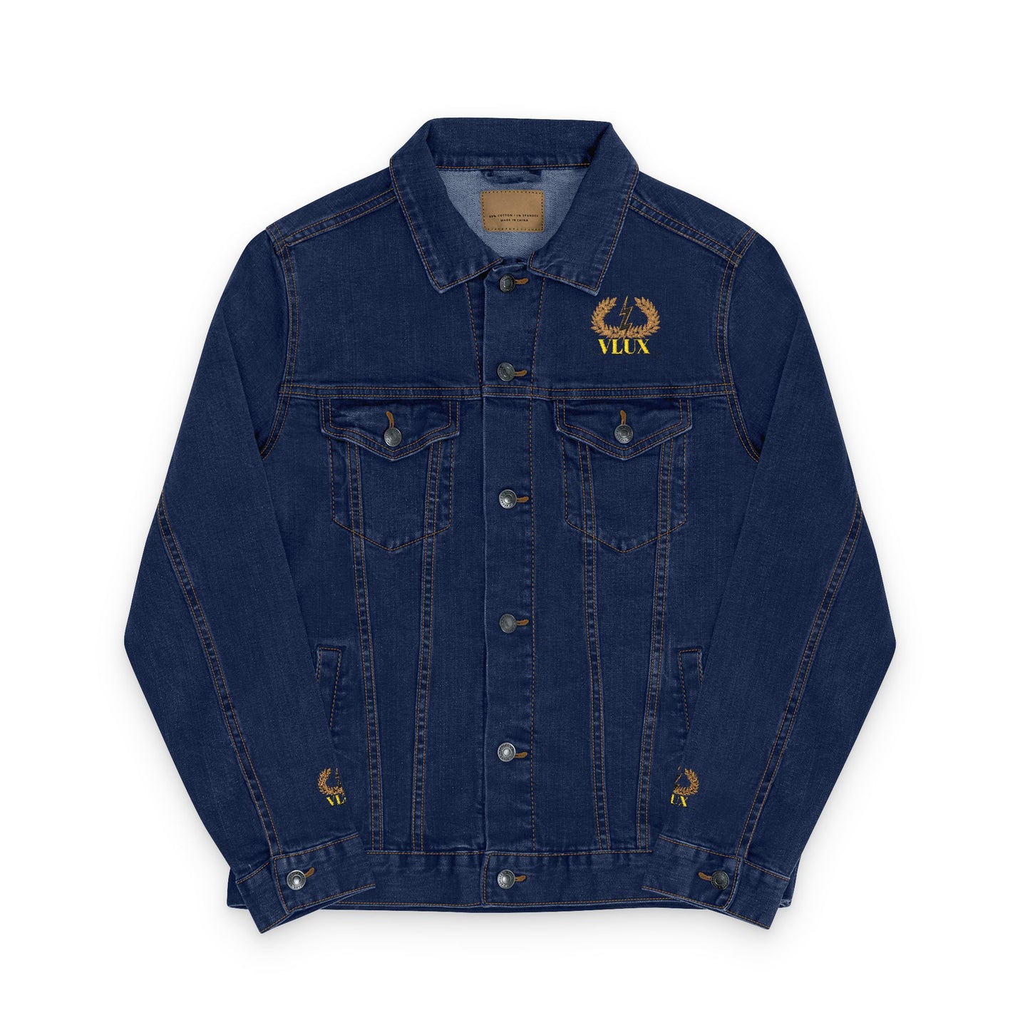 VLUX Denim Jacket - Stylish, Versatile Outerwear for All Occasions, Personalized Gift, Trendy Apparel, Fashion Statement