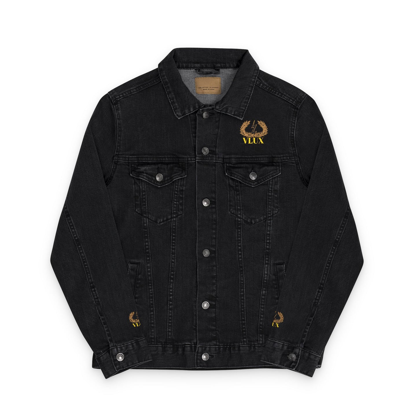 VLUX Denim Jacket - Stylish, Versatile Outerwear for All Occasions, Personalized Gift, Trendy Apparel, Fashion Statement