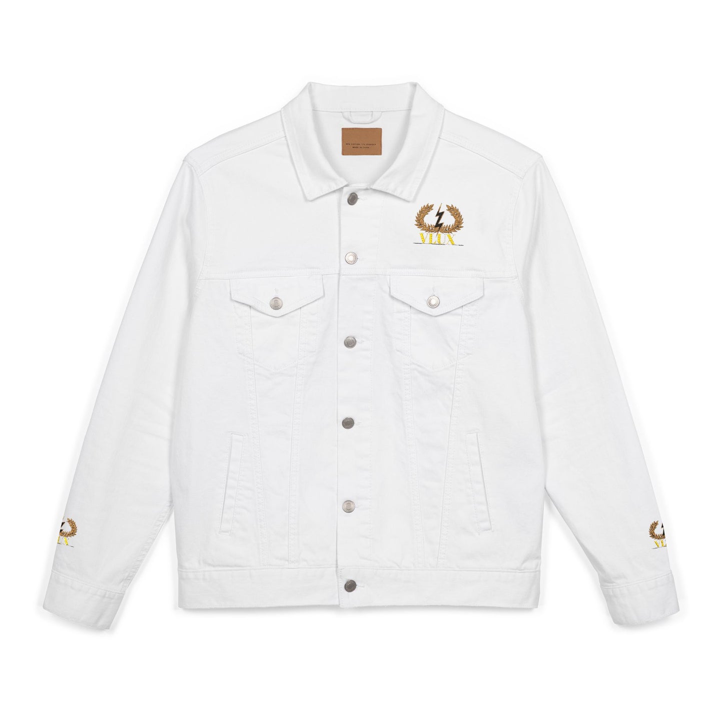 VLUX Denim Jacket - Stylish, Versatile Outerwear for All Occasions, Personalized Gift, Trendy Apparel, Fashion Statement