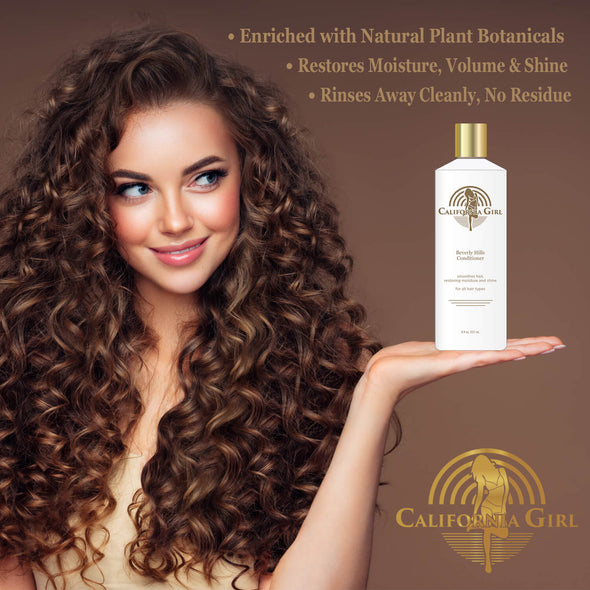 California Girl Beverly Hills Daily Moisturizing Conditioner Rinse with Natural Proteins and Botanical Extracts, Revitalizing Deep Triple Moisture, Restore Volume and Shine